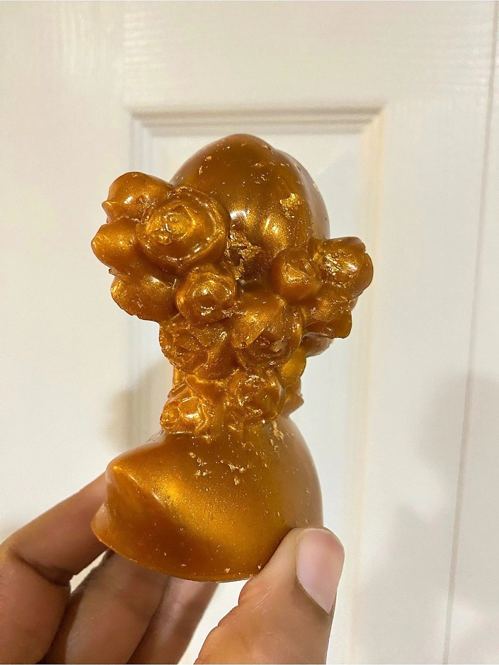 Red Gold Resin Bust Sculpture Goddess, Set - Picture 11 of 13